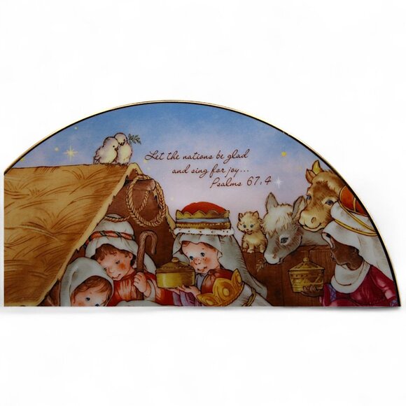 American Greetings 1986 Keepsake Christmas Plate "The Holiest Night" Fine Porcel - Picture 2 of 6